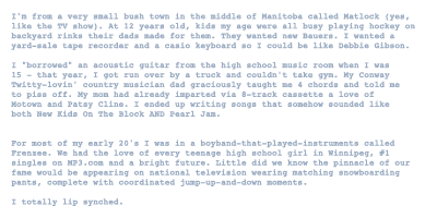 Jamie's Self-Bio - Click to view